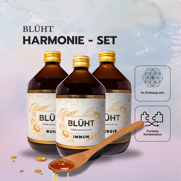 Harmony set / All 3 varieties of our wild herb extract - calm / energy / immune 